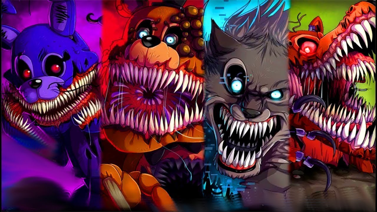 [SFM] Five Night at Freddy's Twisted mode all jumpscares +office