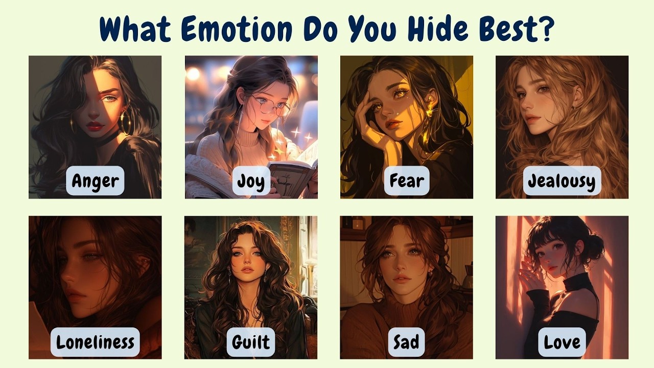 What Emotion Do You Hide Best? | Personality Quiz Test |✨Fun Test | Aesthetics