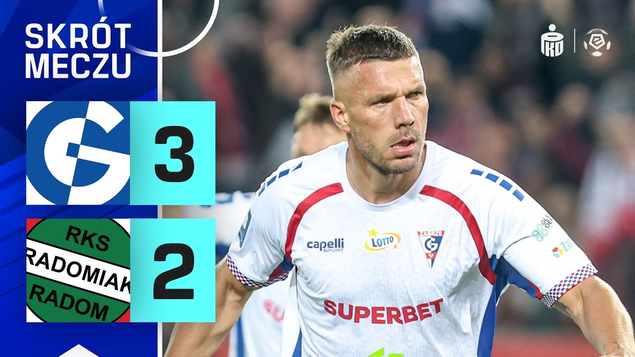 Górnik - Radomiak | SKRÓT | Podolski wieńczy dzieło! 5 goli w Zabrzu! | Ekstraklasa | 21. kolejka