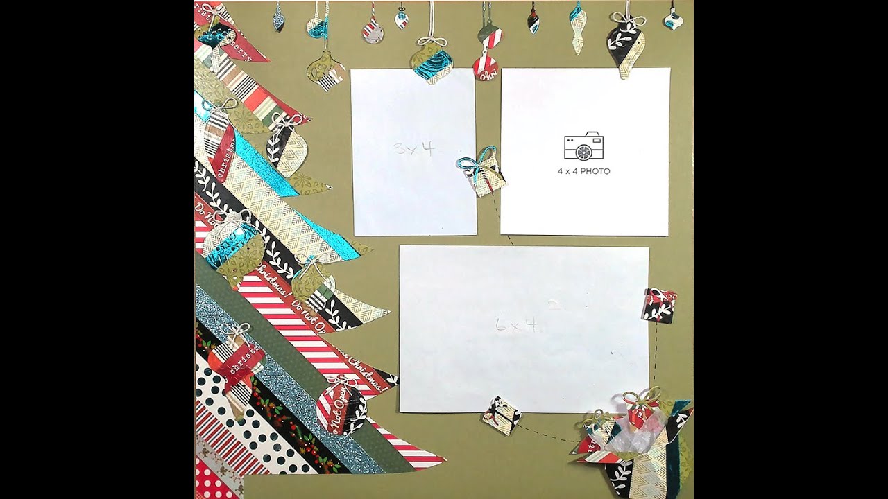 Scrap Your Scraps - One Page Christmas Layout Using Washi