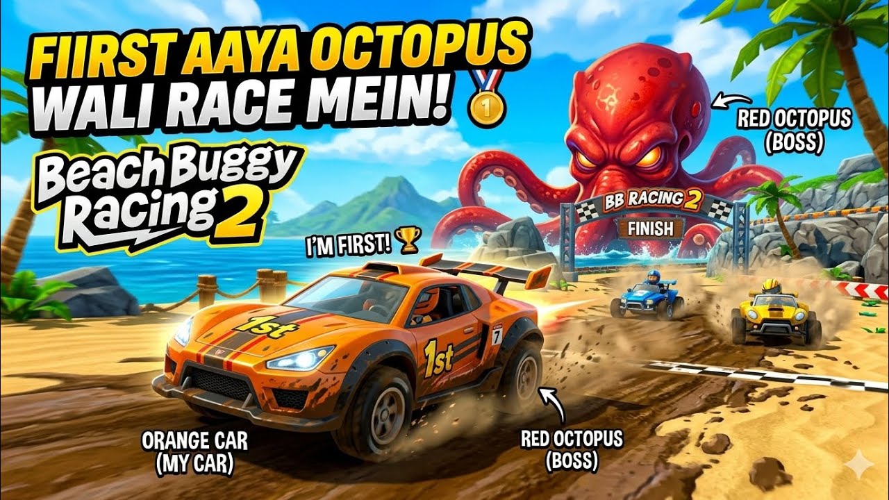 BB Racing 2: Octopus Track 🐙 | Octopus ki Gufa | Hot Wheels Harbor | Octopus Island #viralvideo