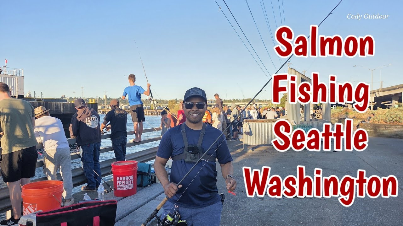 Early Salmon Fishing On The Bridge Seattle Washington 