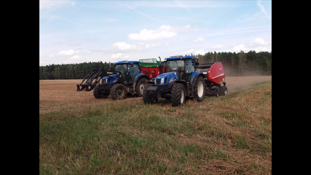 ㋡Prasowanie Słomy 2017✭New Holland T6050㋡Kverneland 6516㋡MiRol㋡