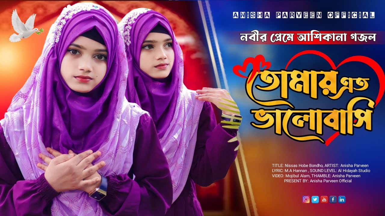 নবীর প্রেমে আশিকানা গজল | Anisha Parveen | তোমায় এতো ভালোবাসি | Tomay Eto Bhalobasi | New Gojol 2024