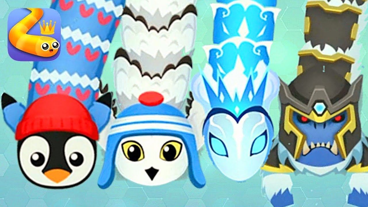 Snake.io HOW TO UNLOCK ALL 4 Frozen Crown Event skins | King Cold