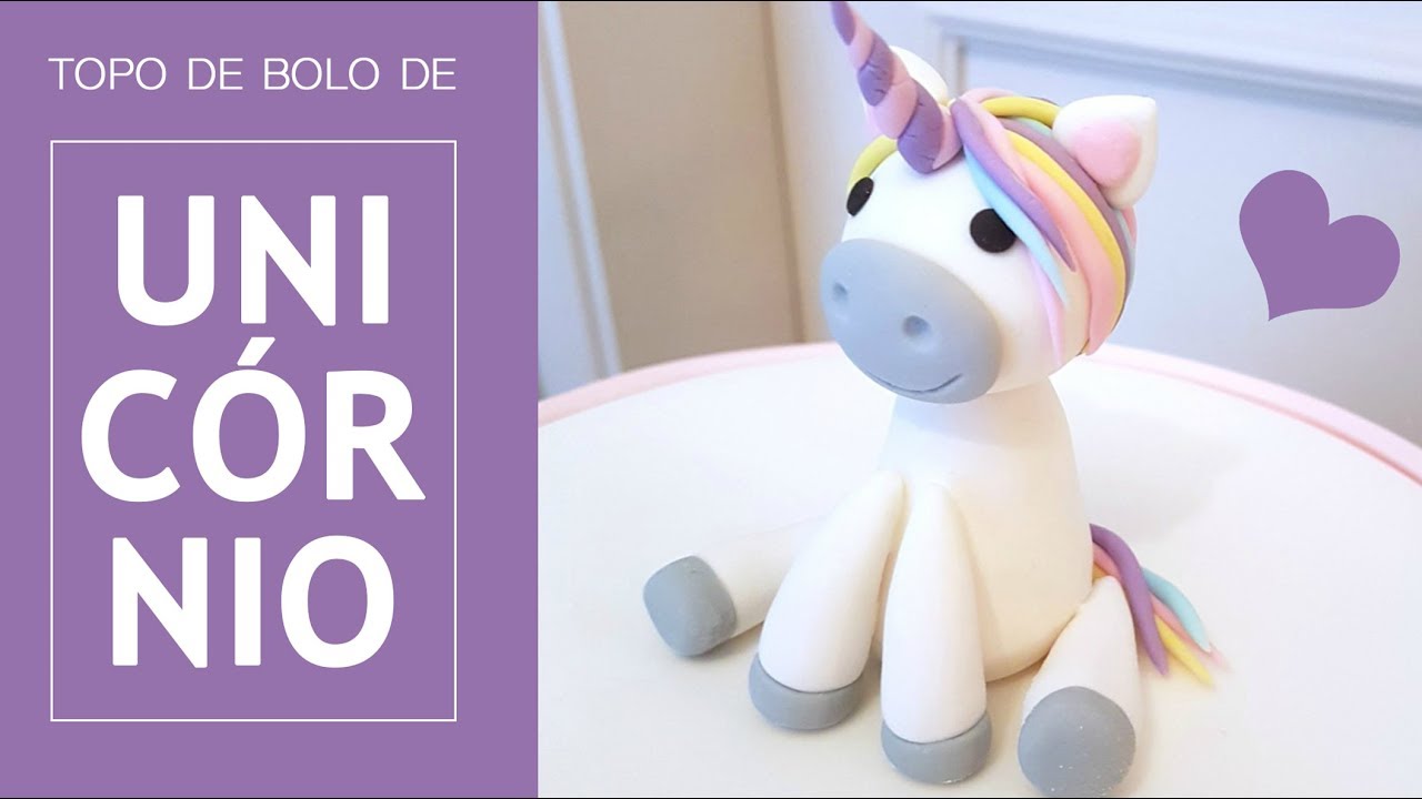 Topo de Bolo de Unicórnio de Pasta Americana: Vídeo Aula