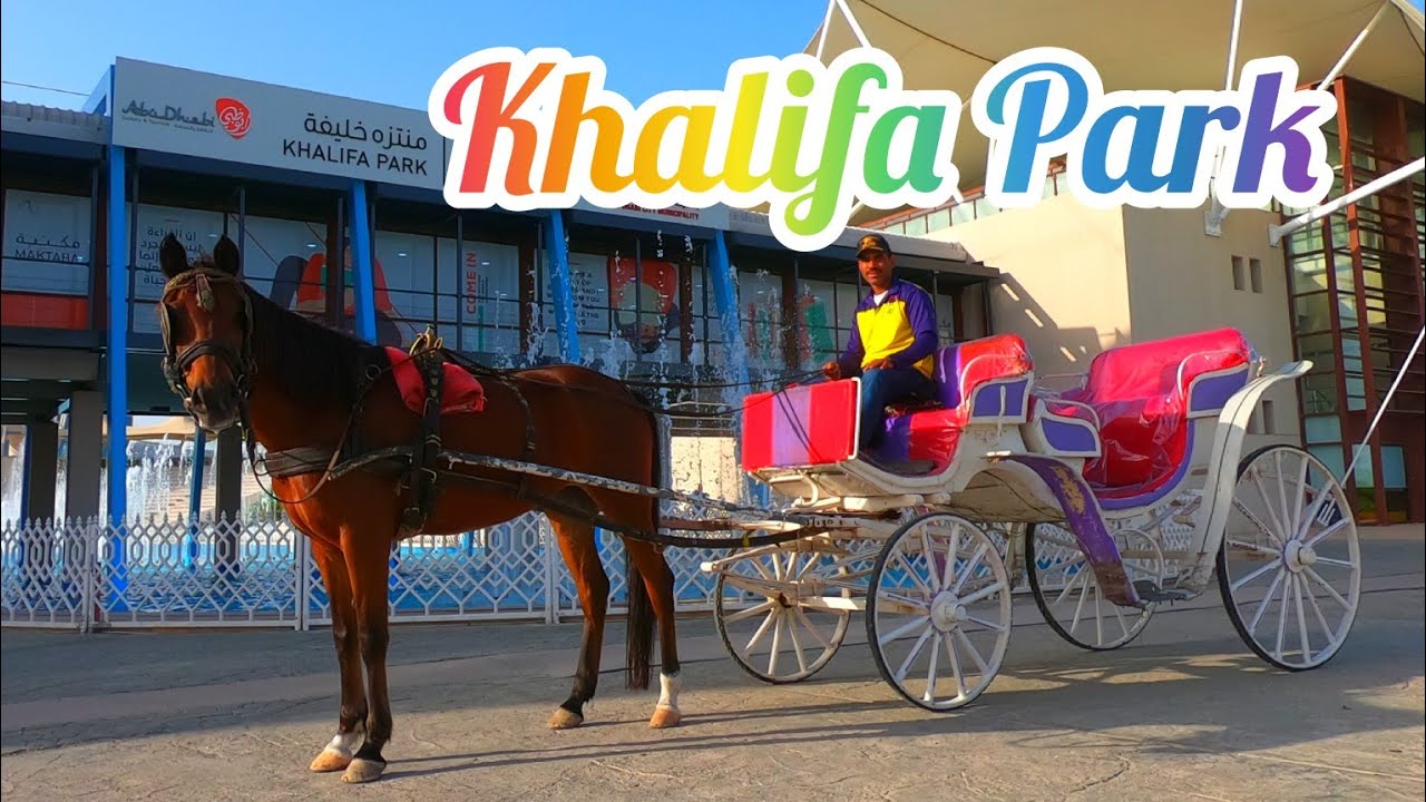 [4K]  Khalifa Park - Horse Ride, Train Journey - Abu Dhabi - UAE @atrtraveller