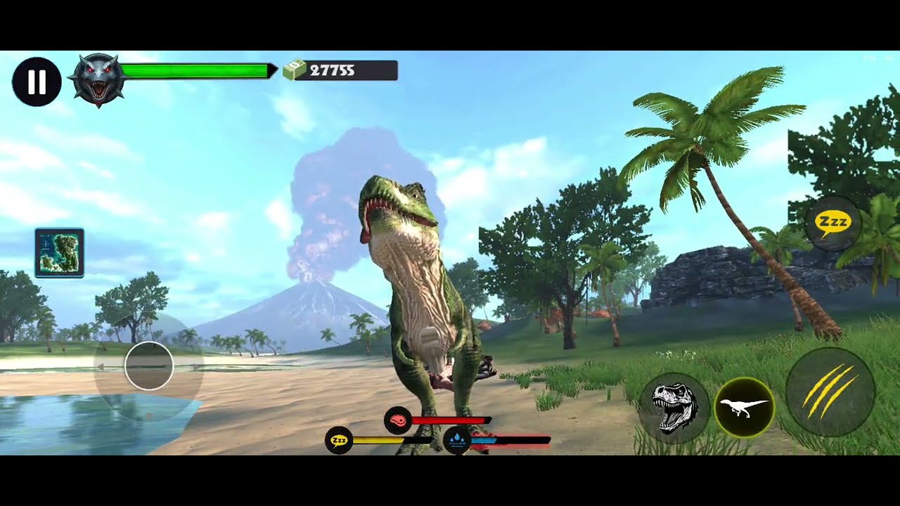 Jurassic Clash: Primal Dino Sim -: T-REX vs Spinosaurus 🦖 fight battle 👑🔥 dinosaur! ( wait for end )