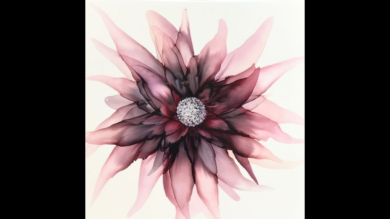 Alcohol Ink Flower Creation