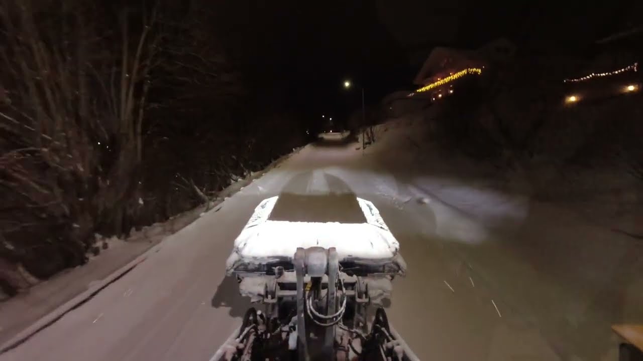 Plowing snow North of the Polar circle | Northern Norway