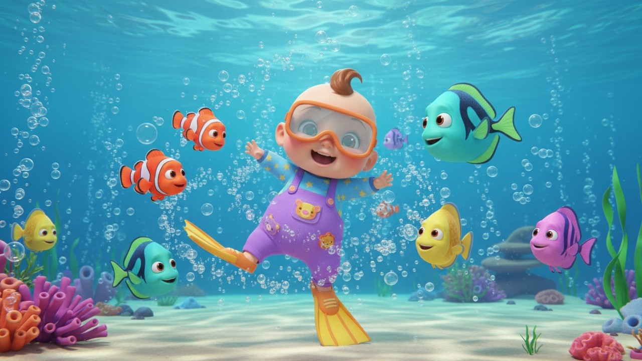 Contando Peces Bajo el Mar 🐠🌊 | Canciones Infantiles del Océano | Baby Song Español 👶🎵