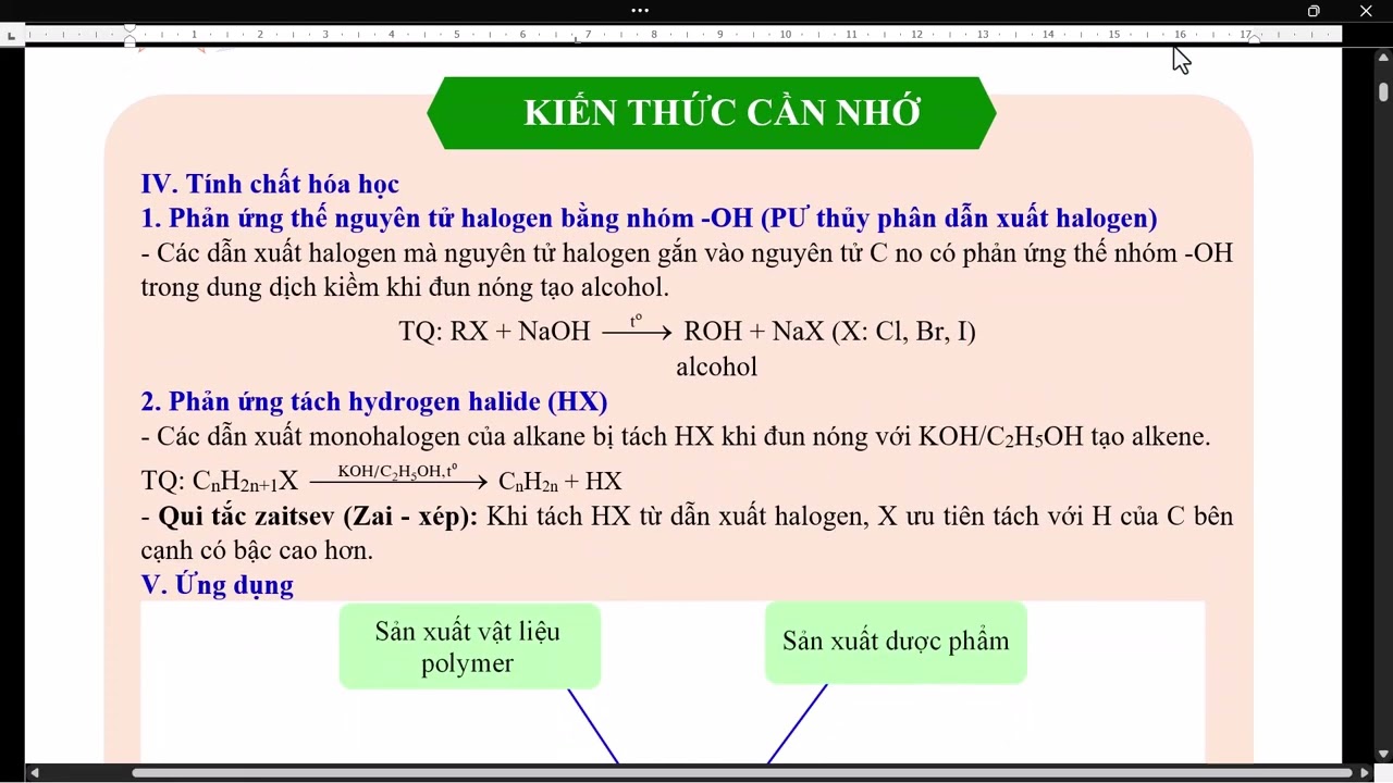Hoá 11 Chương 5 Bài 1 Dần xuất halogen (buổi 1)