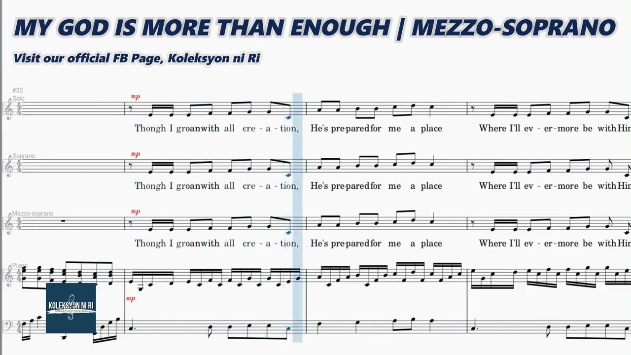 My God Is More Than Enough | Mezzo-soprano | Piano