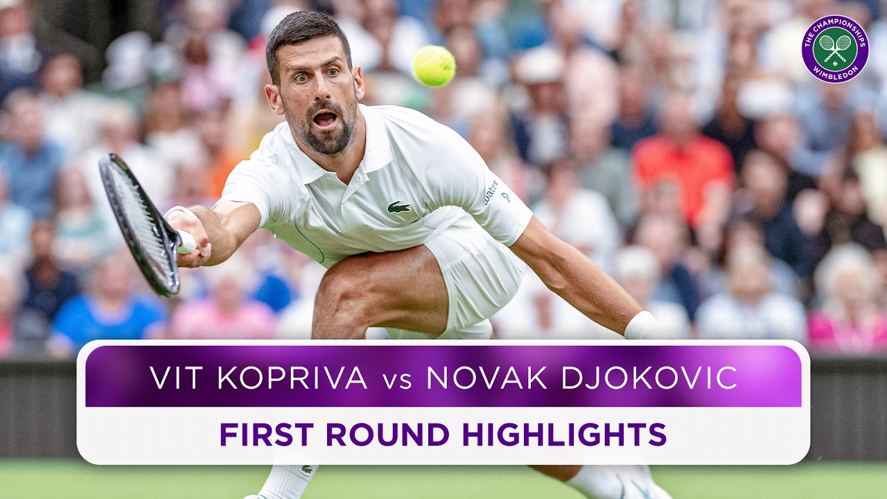 Seven-time Champ overcomes knee injury | Vit Kopriva vs Novak Djokovic | Highlights | Wimbledon 2024