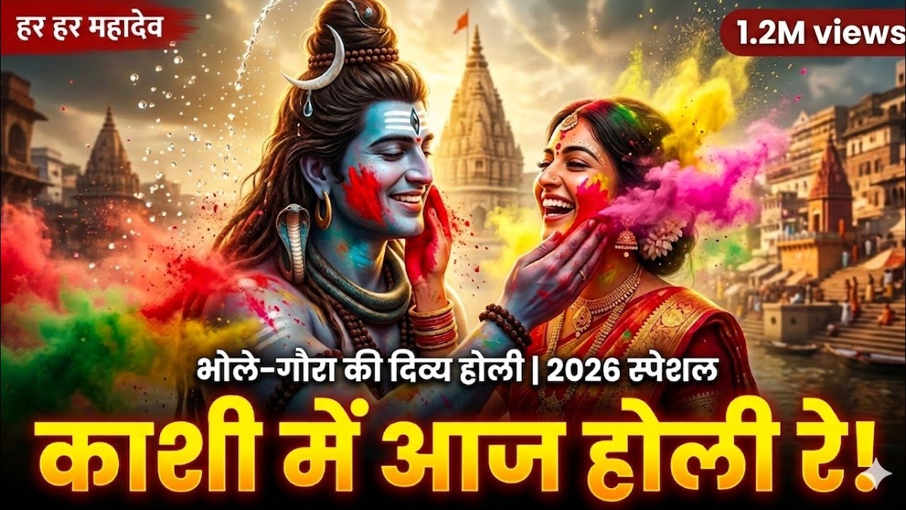 काशी नगरी में आज होली रे 🌸 Shiv Parvati Holi Bhajan | Bholenath New Holi Song