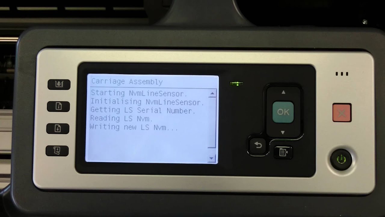 Designjet Z3200ps Carriage Assembly Test (ESP disabled)