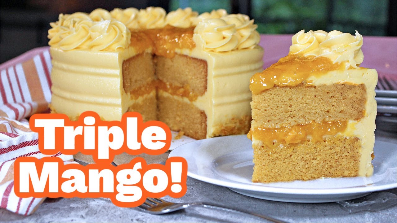 Vegan Mango Cake! Lower Sugar Recipe!