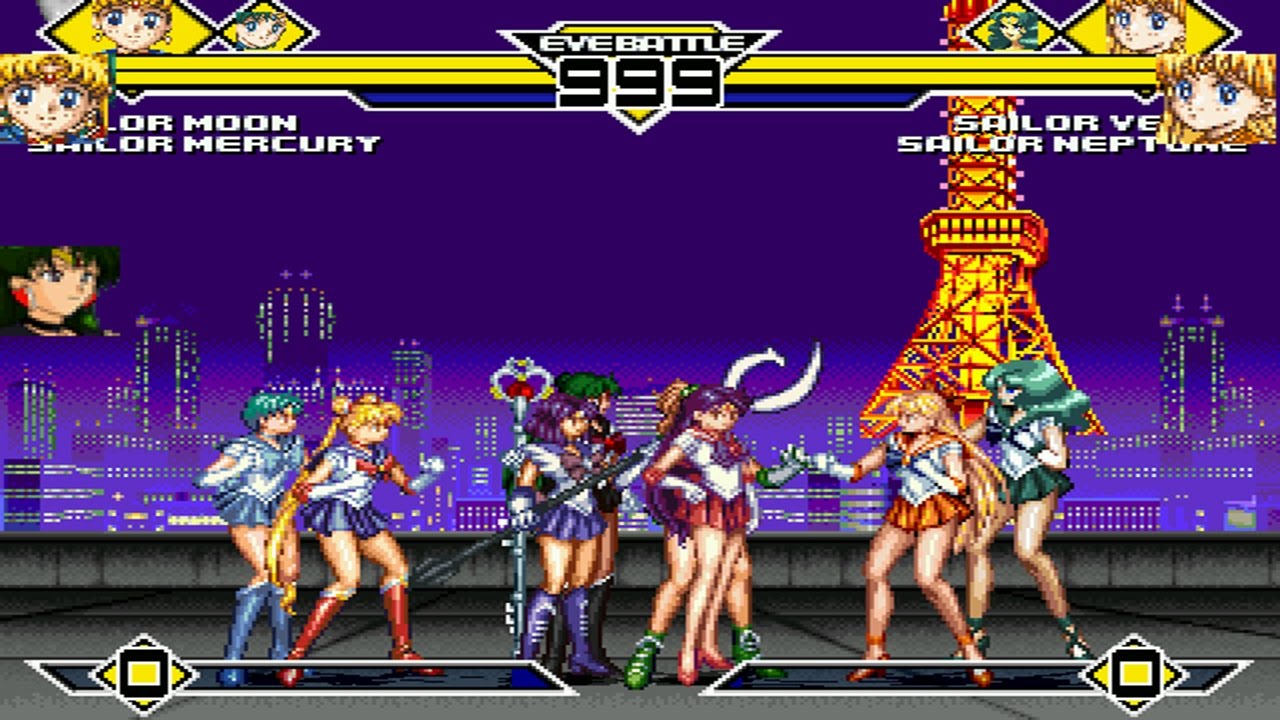 Sailor Moon Party 4v4 Patch MUGEN 1.0 Battle!!!