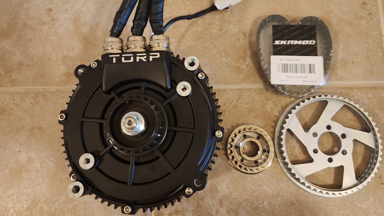 TORP TM25 motor paired with SKRMOD primary belt drive pulleys and other accessories, MONSTER POWER!