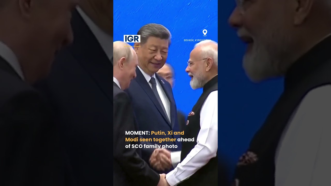 MOMENT: Putin, Xi and Modi seen together at sidelines of SCO summit | IGR | India Global Review