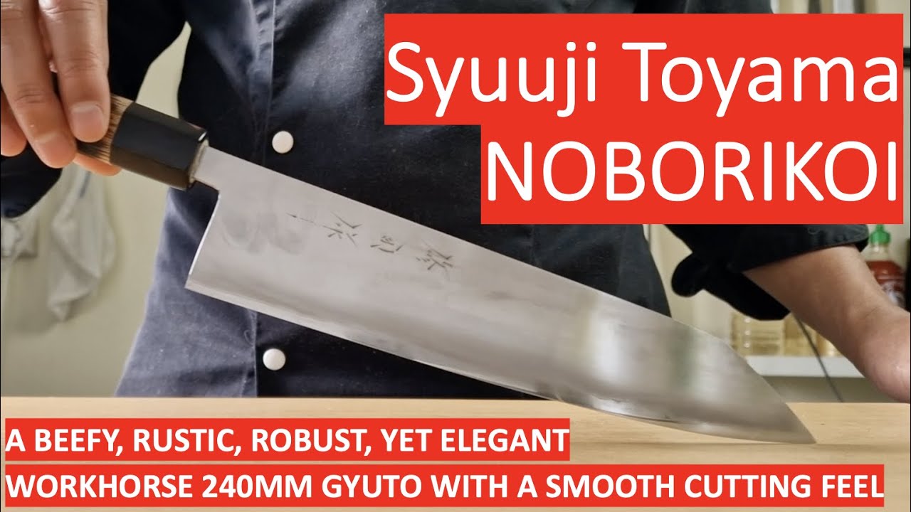 Toyama Gyuto: first spin on the cutting board