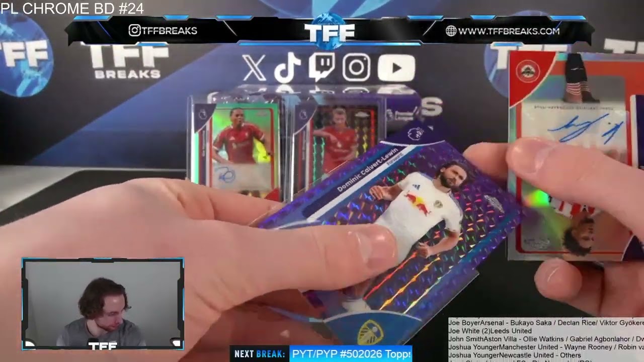 2026 Topps Chrome Premier League EPL Soccer Breakers Delight 6 Box Case PYT/PYP #24