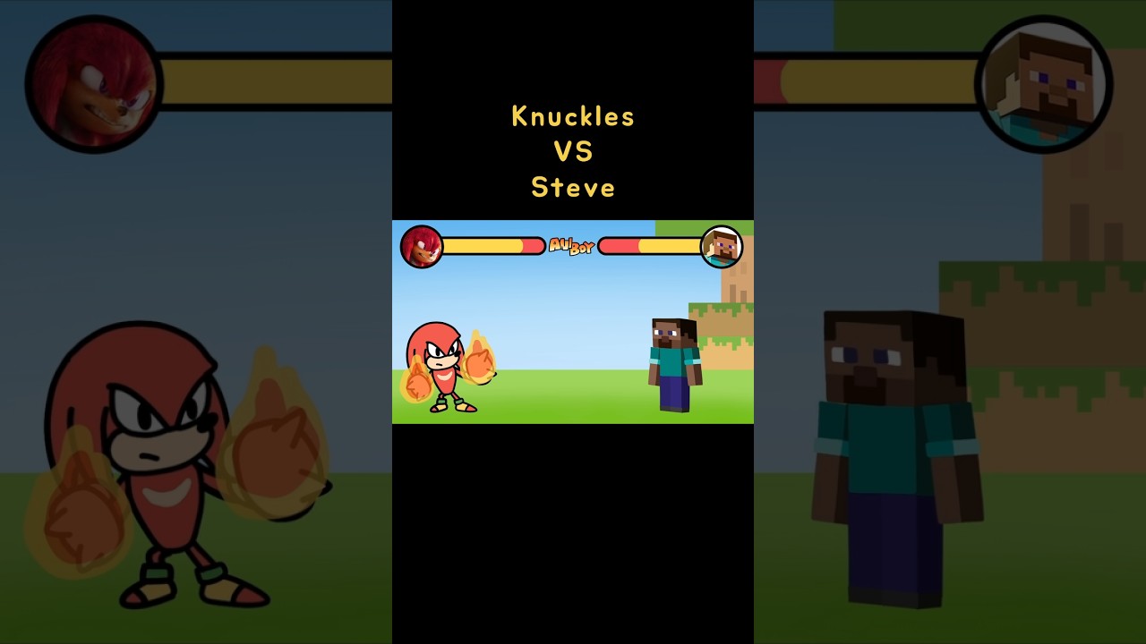 Knuckles VS Steve | Character Battle | Sonic the Hedgehog | Minecraft