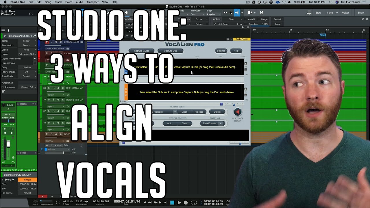 Studio One: Three ways to align vocals for tighter productions