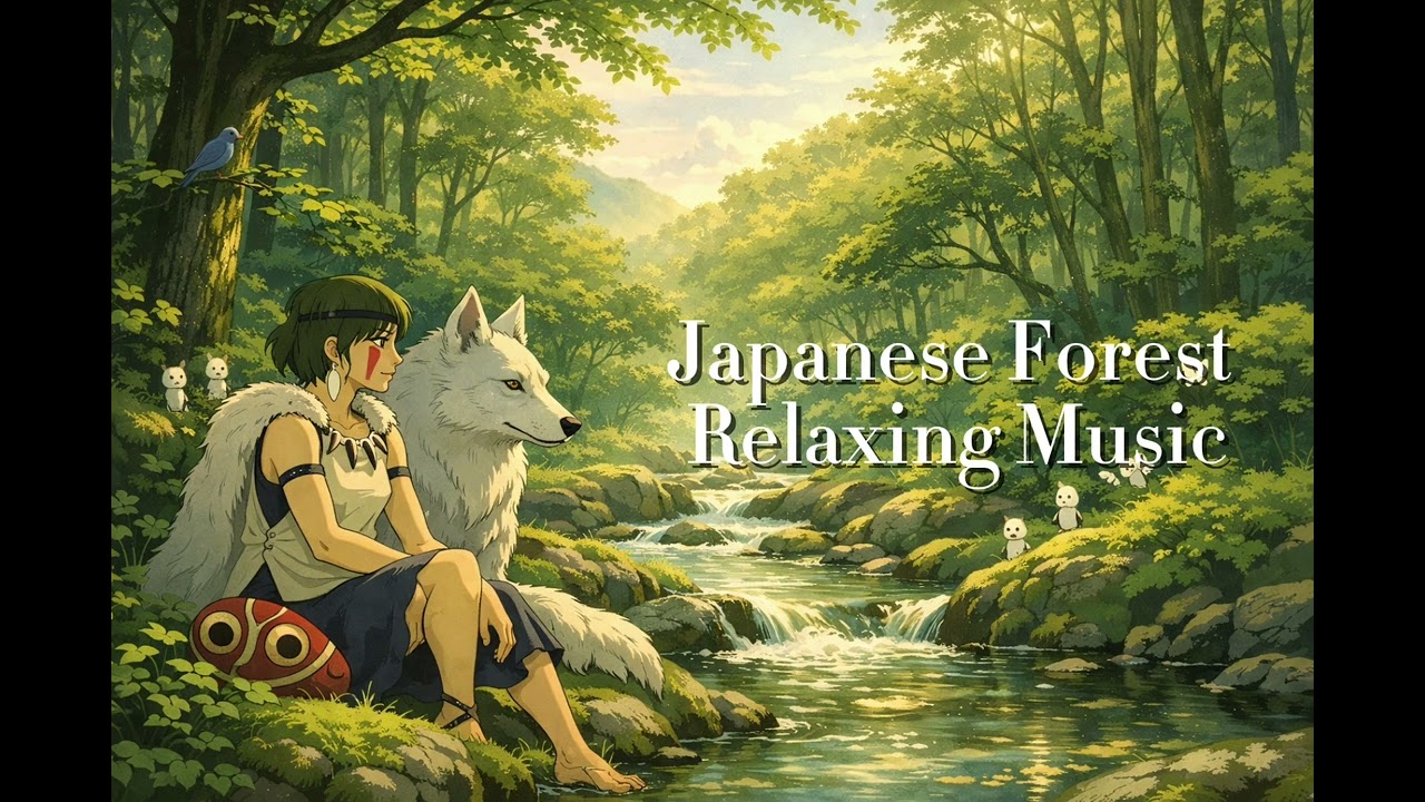 神聖な森のやさしい朝 | Japanese Forest Relaxing Music (Ghibli-Style)
