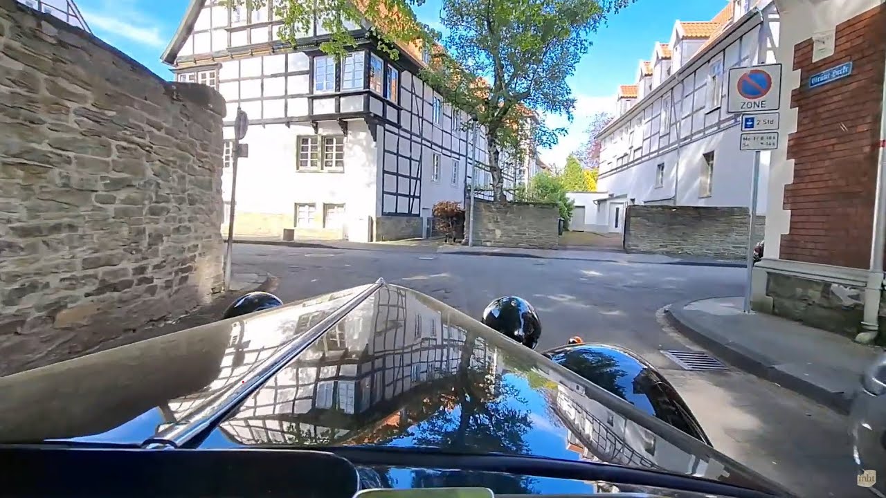 Citroen Traction Avant - Springtime, Medieval Town, Landscape
