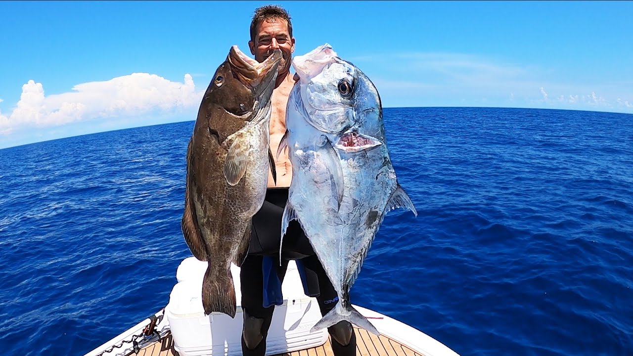 First Black Grouper Spearfishing Gulf of Mexico Catch Clean and Cook! #spearfishing