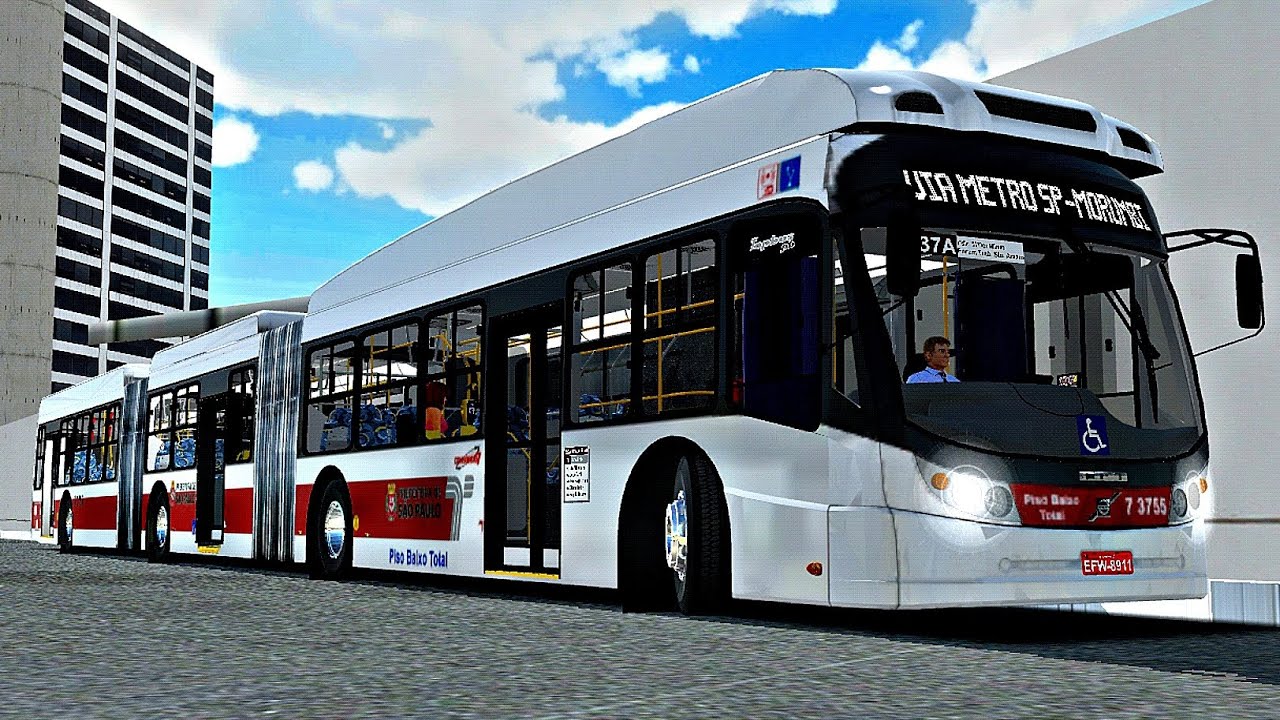 PBSU-Reelançamento e atualização- Caio Top Bus B9salf Bi-articulado com som realista #pbsu 