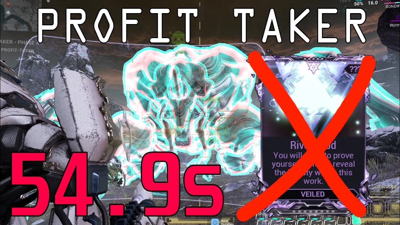 Solo Rivenless Profit Taker in 54 Seconds [Warframe]