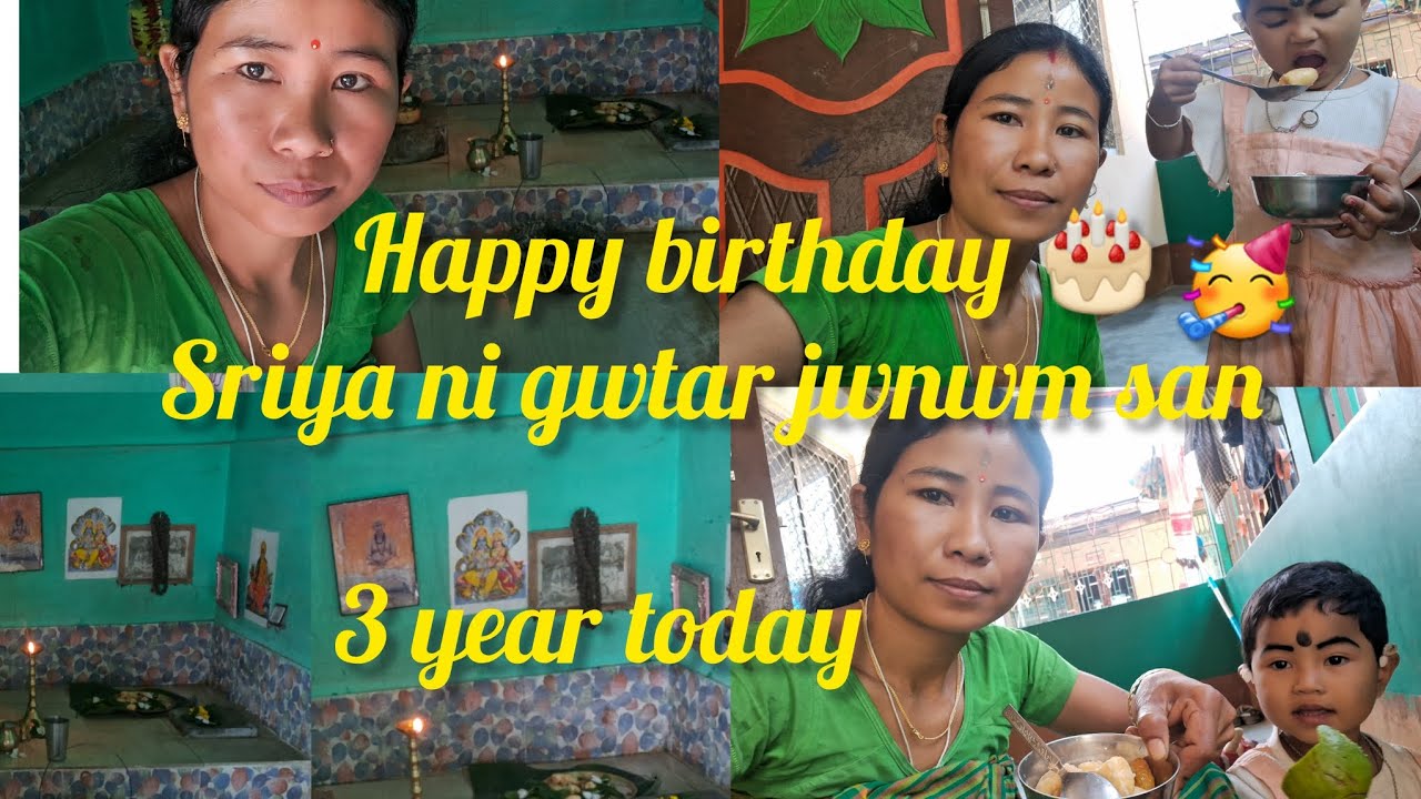 Happy birthday 🎂 🥳// sriya ni gwtar jwnwm san 3 year today 💓 💖//