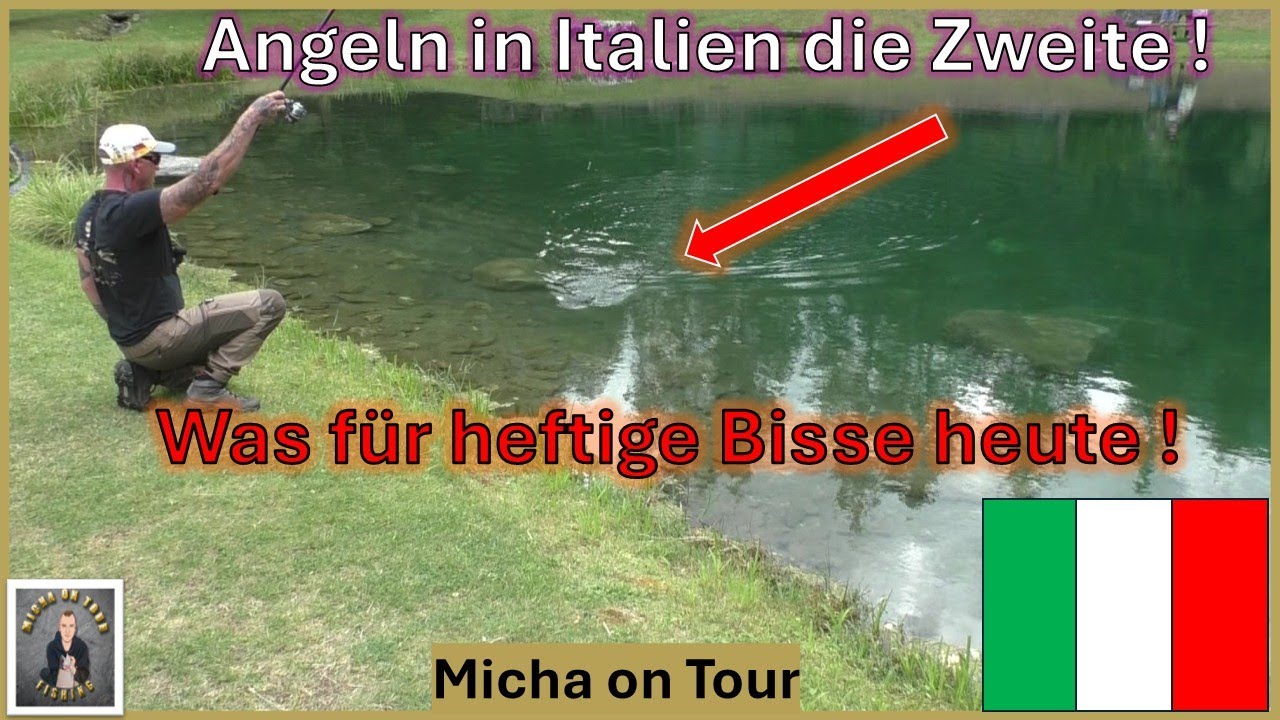 Forellenangeln bei der Anlage Martell in Italien ! / Vorsichtige Fische im Kristall klaren Wasser !