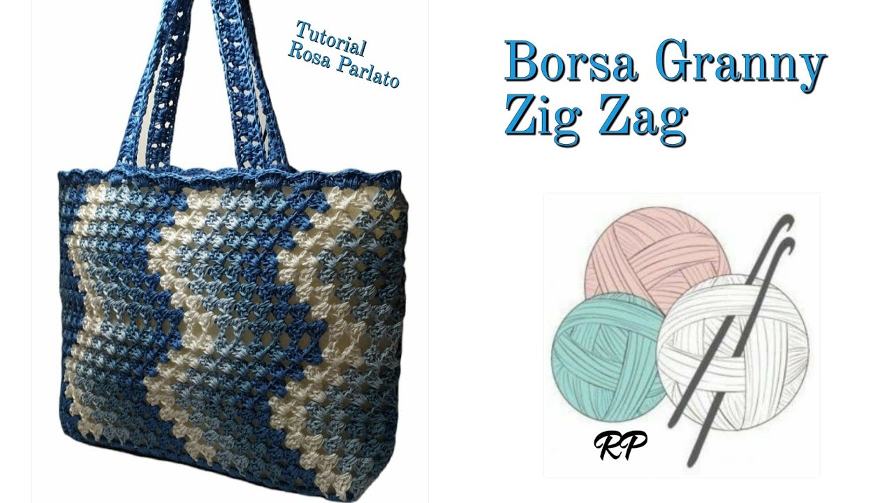 Borsa Uncinetto Granny Zig Zag  Tutorial uncinetto