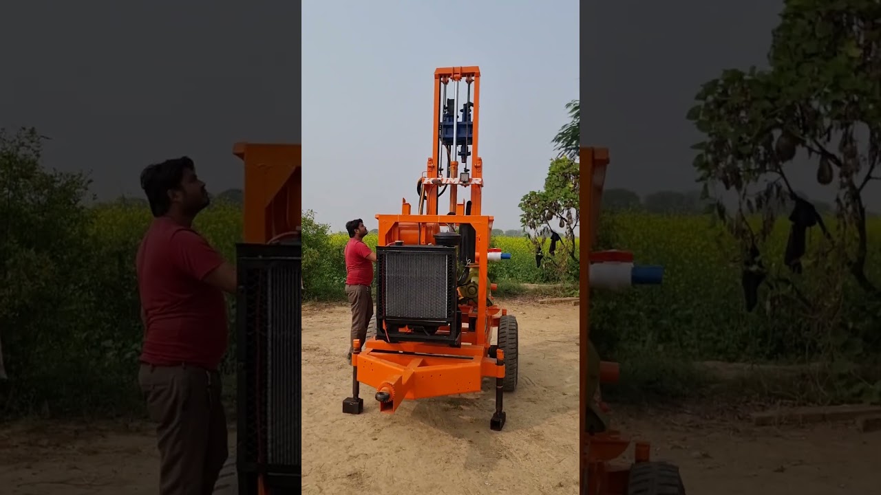 🚜 Drill anywhere, anytime  using Our Portable Borewell Machine  