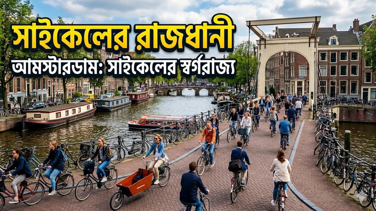 চলুন সাইকেলে করে সাইকেলের রাজধানী আমেস্টারডম ঘুরে দেখি। 