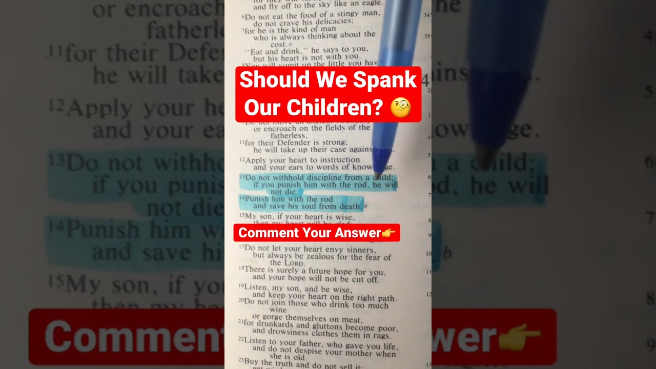 Should We Spank Our #Children ? 🤔 #Comment Your #Thoughts . Proverbs 23:13-14 #Israel #Israelites