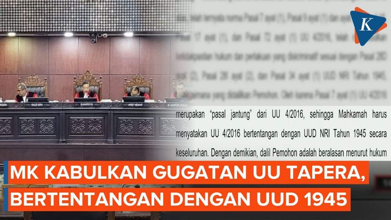 MK Kabulkan Gugatan UU Tapera, Pekerja Tak Wajib Jadi Peserta