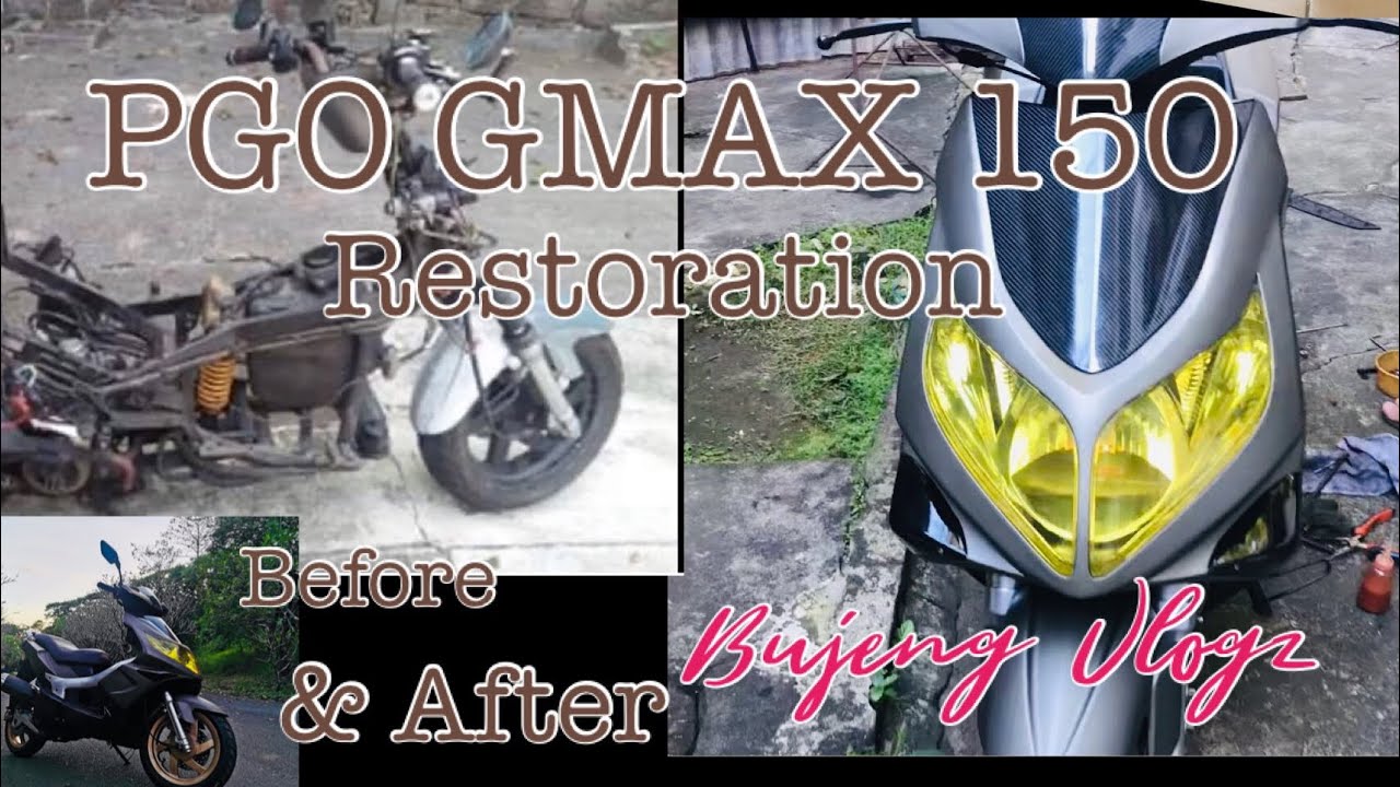 Vlog#18 PGO GMAX 150 Restoration, Before and After, Cleaning and Buffing PGO GMAX engine