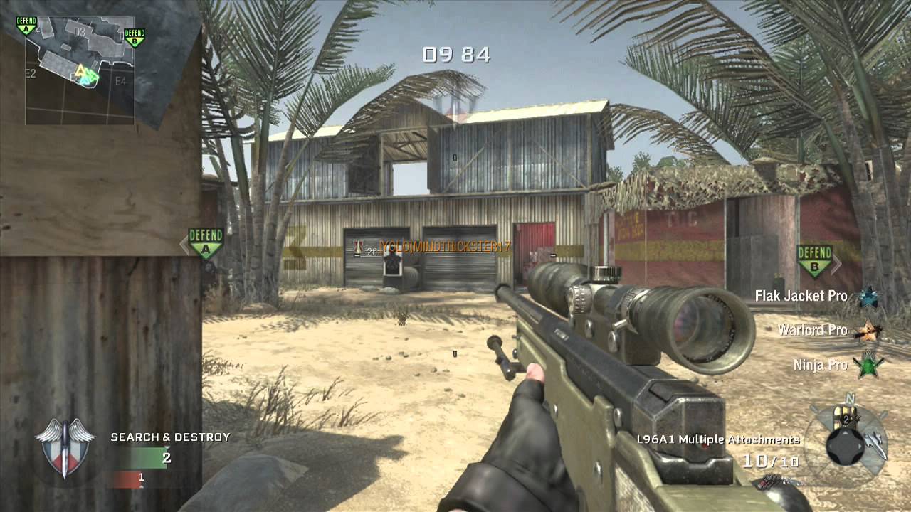 BO1 SnD Sniper Gameplay.