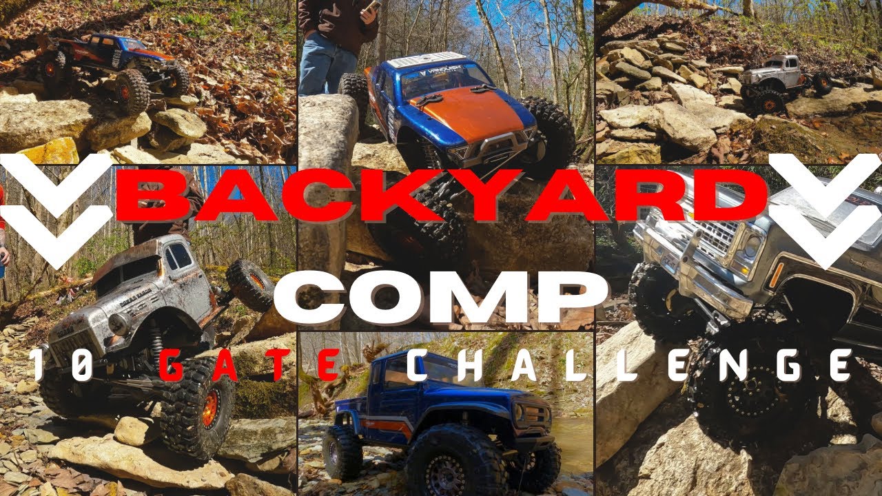 Backyard RC 10 gate Challenge. VRD, VS4-10, TRX4 High Trail.