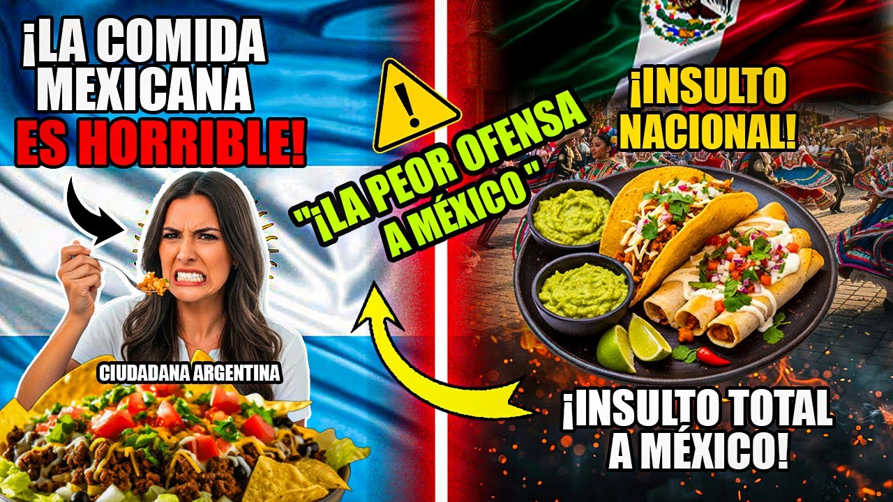 ARGENTINA DICE QUE LA COMIDA MEXICANA ES HORRIBLE Y DESATA POLÉMICA EN REDES