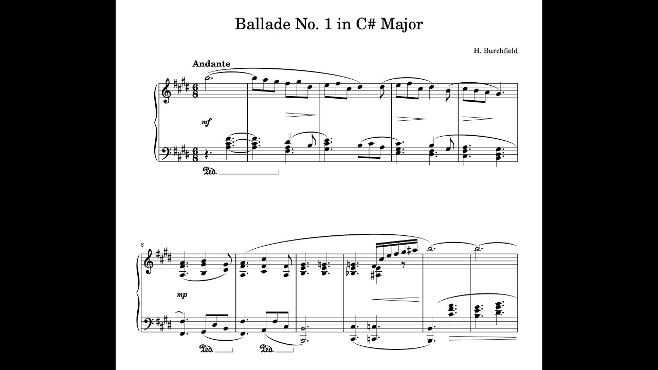 Ballade No  1 in C# Minor