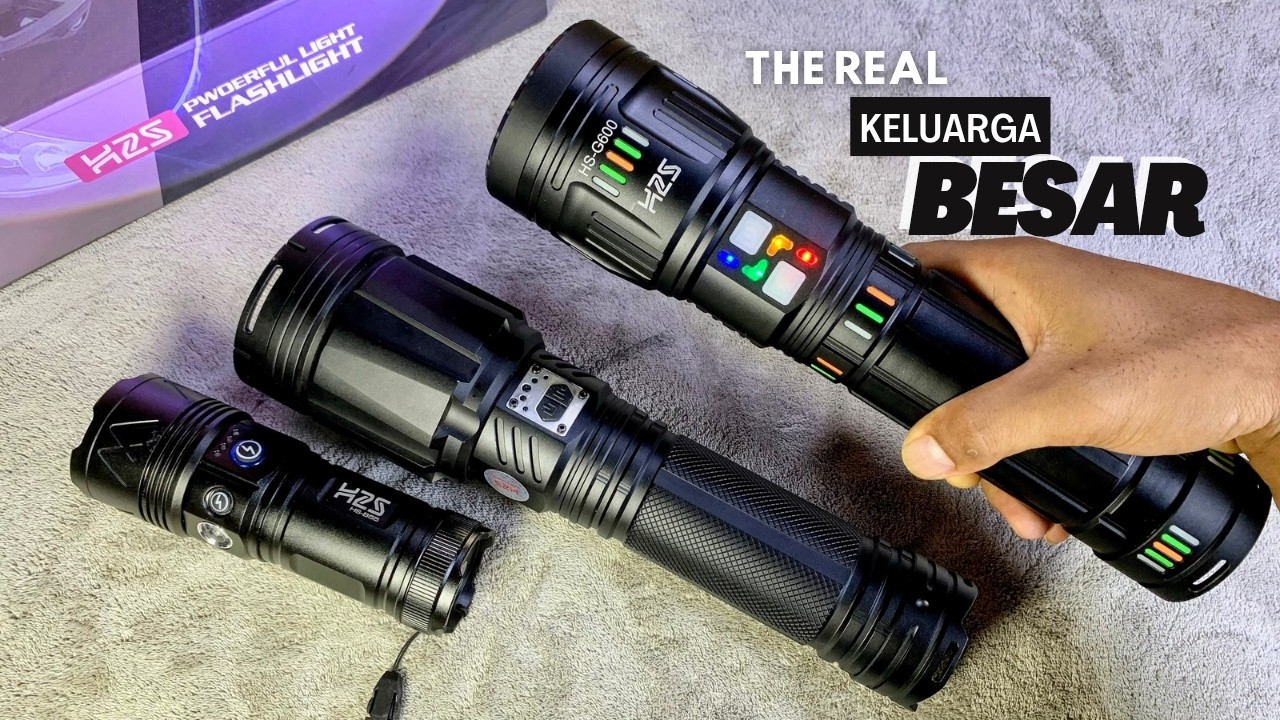 SENTER-SENTER JUMBO TERANG DAN TAHAN LAMA versi H2S, BATERAI 30.000 mAh HS G600