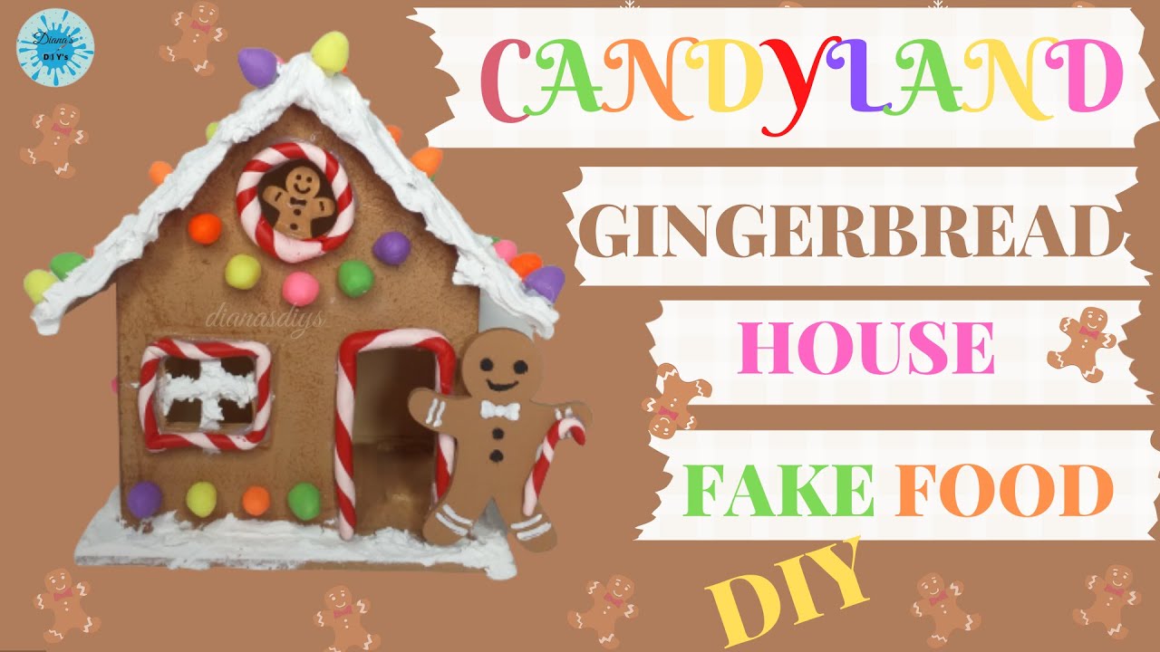 🎄 DIY CANDYLAND CHRISTMAS DECORATION GINGERBREAD HOUSE | FAKE FOOD | CHRISTMAS HOME DECOR 🎄