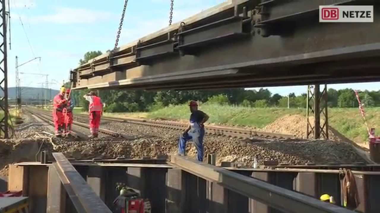 VDE 8.1 AUSBAUSTRECKE: Einbau von Hilfsbrücken in Ebensfeld