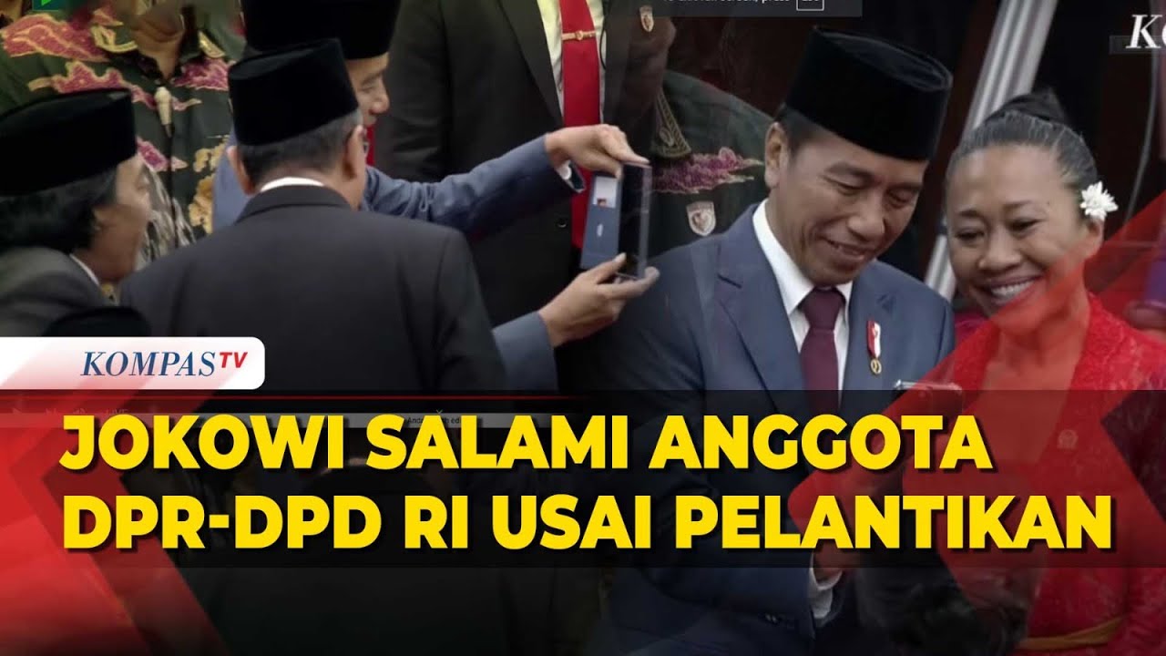 Momen Presiden Jokowi Salami hingga Diajak Selfie Anggota DPR, DPD, MPR RI 2024-2029 usai Pelantikan