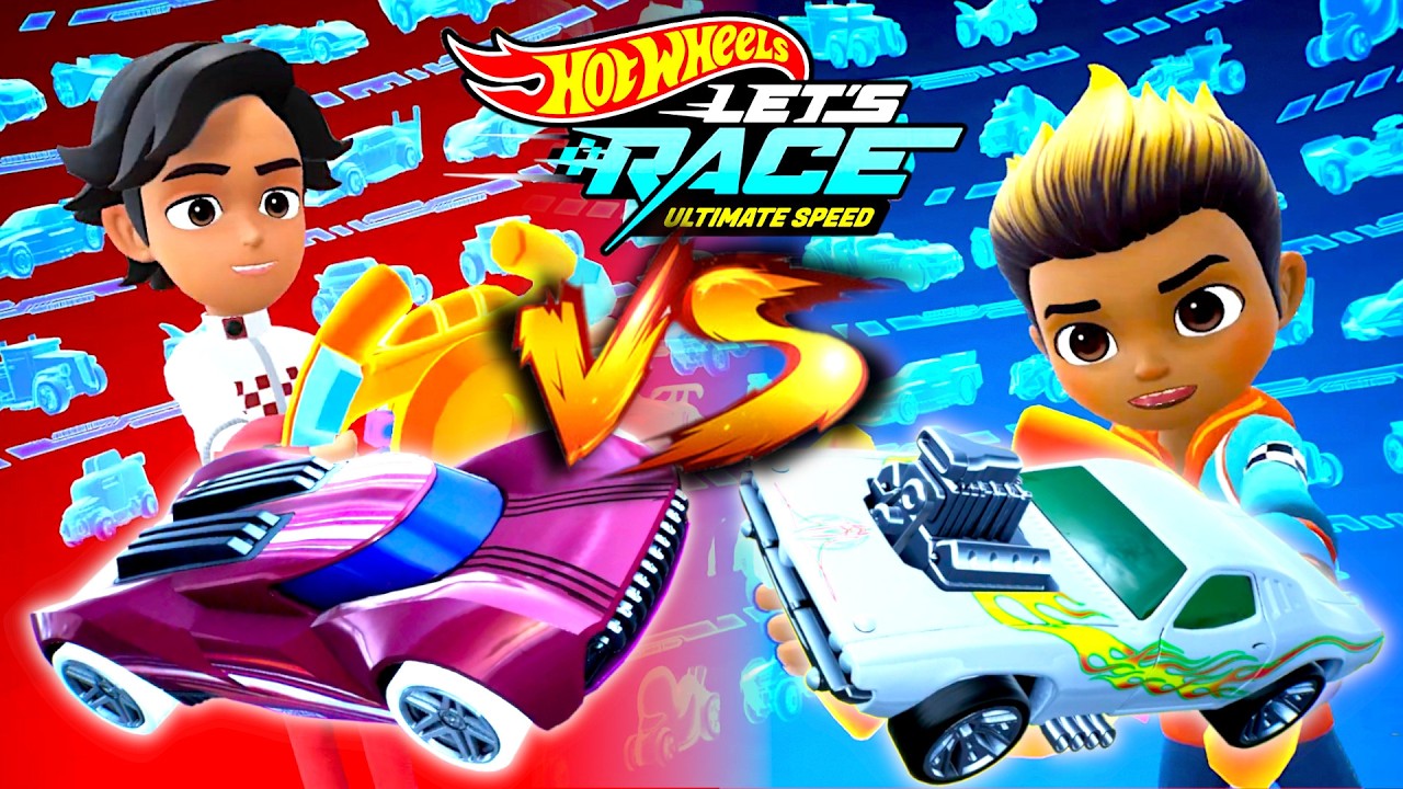 Hot Wheels Let's Race Ultimate Speed ​​– Axle с Bone Shaker против Mac с Mad Manga